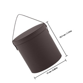 Bolsa de Basura para Coche de Gran Capacidad con Tapa, Material Pu Marrón, Solución Funcional para Basura del Coche y Accesorios para Camiones