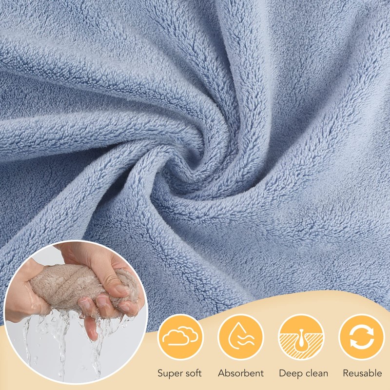 SUNLAND Microfiber Face Cloth Reusable Makeup Remover Facial Cleansing Towel