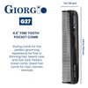 Giorgio G27 Handmade All Fine Tooth Pocket Comb, Hair Comb