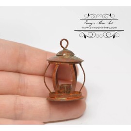 SMA 1:12 Dollhouse Miniature Small Rusted Lantern AZ EIWF621