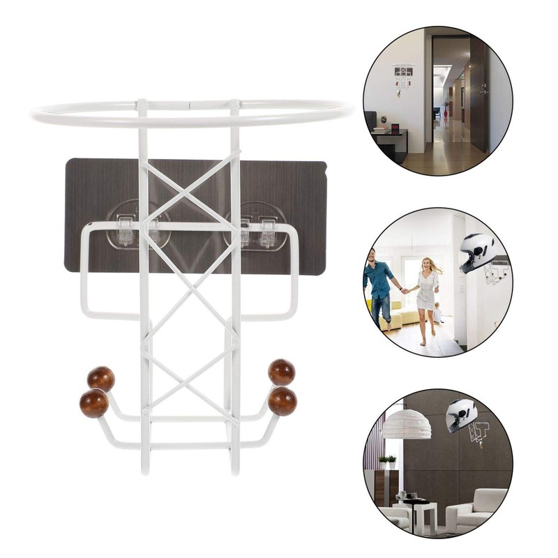 MAGICLULU Bike Helmet Storage Stand Wall Mount Helmet Holder Iron
