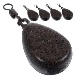 Kisangel 5pcs Iron Casting Fishing Weights Carp Drop Shot Weights Professional Tackle Smooth Surface Rotating for Fish