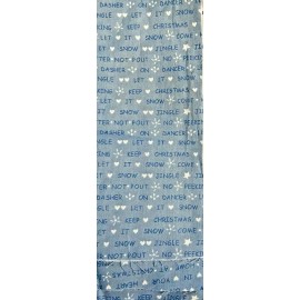 springs industries Christmas Spirit # 6068 by Springs Industries Holiday Word Stripe on Blue BTFQ