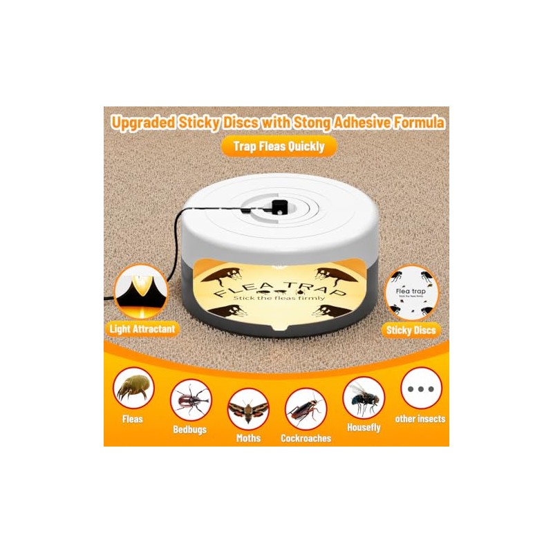 2 Pack Flea Traps for Inside Your Home, Indoor Flea