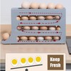 FYUEROPA 28 Egg Holder for Fridge, Auto Rolling Egg Tray,