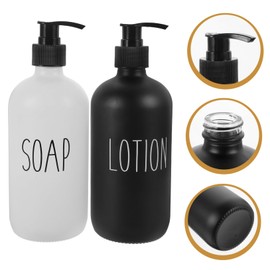 STOBAZA 2pcs Refillable Lotion Pump Bottles Press Type Liquid Dispenser for Shampoo Body Wash and Cream Pumps for Bathroom Use