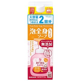 Arau (アラウ) [Large Capacity] Arau Baby Foam Full Body Soap Refill, Moisturizing, 27.1 fl oz (800 ml)