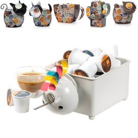 Made Easy Kit Coffee Pod Basket Organizer Practical Decoration - Compatible with Keurig K-Cup Pods & Capsules - Home Cafe Bar Decor Useful Kitchen Countertop Freestanding (Unicorn Square)
