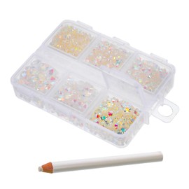 Beavorty Box Nail Art Stickers Diamond Jewelry Multi-Shaped Gems for Girls Hotfix Rhinestones for Nails Shining Craft DIY Rhinestones Charms