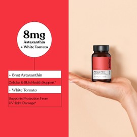 me today Complex Astaxanthin+ 8mg Supplement - Powerful Antioxidant Support Softgels - Natural Skin Health & Cellular Wellness Complex with White Tomato Extract - 30 Servings