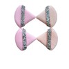 4 Pcs Rhinestone Powder Puffs, ButiFlora Triangle Super Soft Velvet