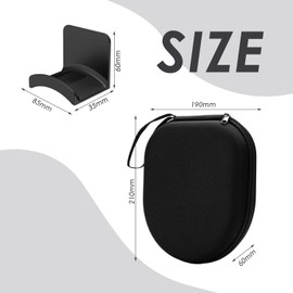 TYFGRT 1 x headphone storage box and 1 x wall mounted headphone holder, portable headphone bag, anti-fall headphone bag, headphone case, headphone accessories