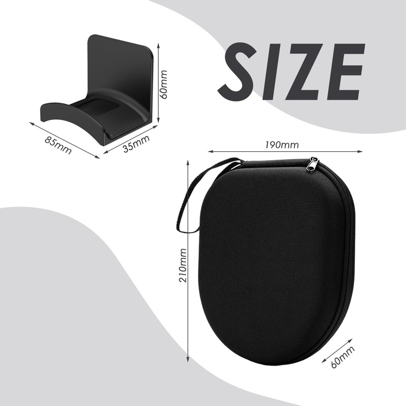 TYFGRT 1 x headphone storage box and 1 x wall