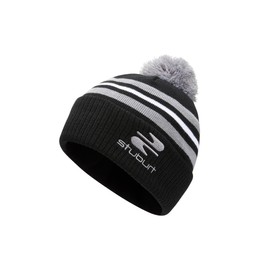 Stuburt Mens Noble Warm Autumn Winter Bobble Beanie Hat, Black/Ash