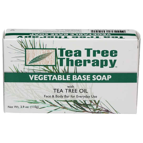 Tea Tree Therapy Pack of 8 x Vegetable Base Soap with Tea Tree Oil - 3.9 oz8