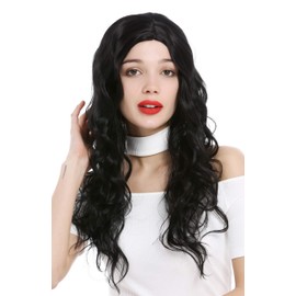 WIG ME UP - YZF-4072-1B Lady wig long wavy waved middle parting black