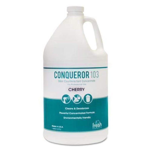 Fresh Products 1WBCHCT Conqueror 103 Odor Counteractant Concentrate, Cherry, 1 gal Bottle, 4/Carton