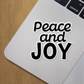 Decal Stickers of Peace and Joy Premium Indoor (No Waterproof) Vinyl Decal Stickers for Laptop Phone Accessory Helmet Car Window Mug Tuber Cup Door Wall Decoration ANDVER30g802aBL
