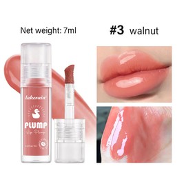 NICEFACE High-Pigment Lip Plumping Gloss, Hydrating & Moisturizing Lip Balm with Long-Lasting High-Shine, Natural Tinted Formula for Fuller Lips (Walnut)