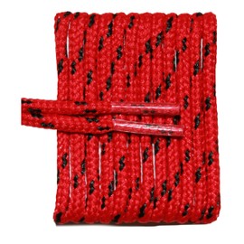 FeetPeople Round Laces, Red with Black Chip, 40 in. x 1 Pair