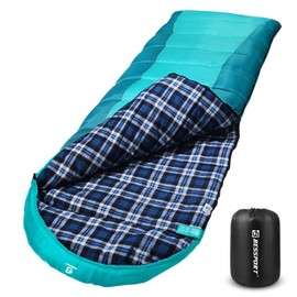 Bessport Sleeping Bag Winter | Flannel Lined 18℉ - 32℉ Extreme 3-4 Season Warm & Cool Weather Adult Sleeping Bags Large | Lightweight, Waterproof for Camping, Backpacking, Hiking