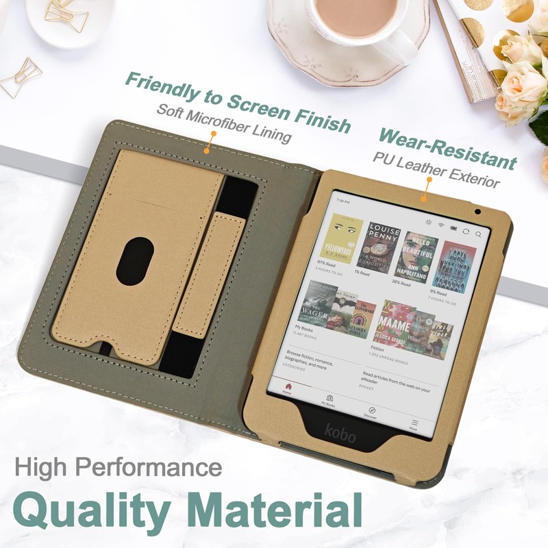 JKhandy Stand Case for Kobo Clara BW/Colour 6 Inch 2024