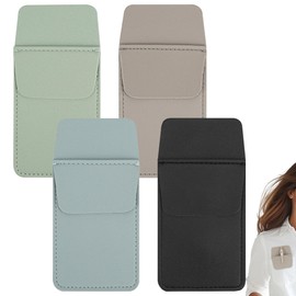 Biiange Leather Pocket Pen Holder, Pocket Pen Protector for Shirt, Pockets Protector Pens Holder, for Shirts, Pants, Lab Coats, Nurses Day Gift Hospital Office (4 Pcs Multicolor)