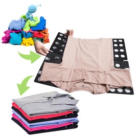 GYE T Shirt Folding Board T Shirt Clothes Folder Laundry Organizer Durable Tool Plastic Easy and Fast Folding Board for Kid Children and Adult to Fold Clothes (Black)