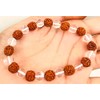 crystalmiracle Clear Quartz Rudrakhsa Beaded Round String Crystal Healing Gift