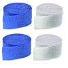 Blue and White Crepe Paper Streamers (2 Rolls Each Color)