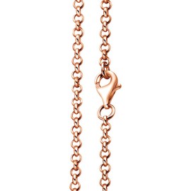 Avesano 101012-4 Rose Gold Necklace without Pendant 925 Sterling Silver Women's Necklace Width 2.2 mm Length 42 45 50 60 70 80 90 cm, Sterling Silver, No Gemstone