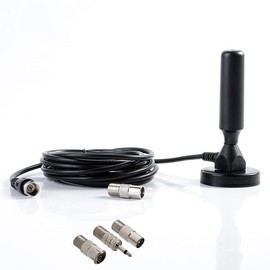 Deear Indoor Antenna, Digital Antenna, TV Antenna, Portable, High Sensitivity, 174-230MHZ, 470-862MHZ Compatible, All Types of Televisions, Car Use, Easy Installation (Tape Fixed), 9.8 ft (3 m)