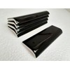 Black 2 x 6 in Ceramic Tile Bullnose Mud Cap