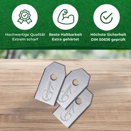 Genisys Replacement Blade Compatible with Husqvarna Automower Robotic Lawnmower Blades - LongLife Stainless Steel - Shatterproof [DIN EN 50636 Tested], Piece: 9