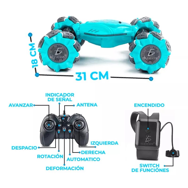 Ele-Gate Carro De Control Remoto 4wd Sensor De Gestos Giro