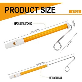 ANCLLO 2 Pieces Slide Whistle Instrument Slide Whistle Party Favours with Stainless Steel Push Bars for Parent-Child Games (Yellow)