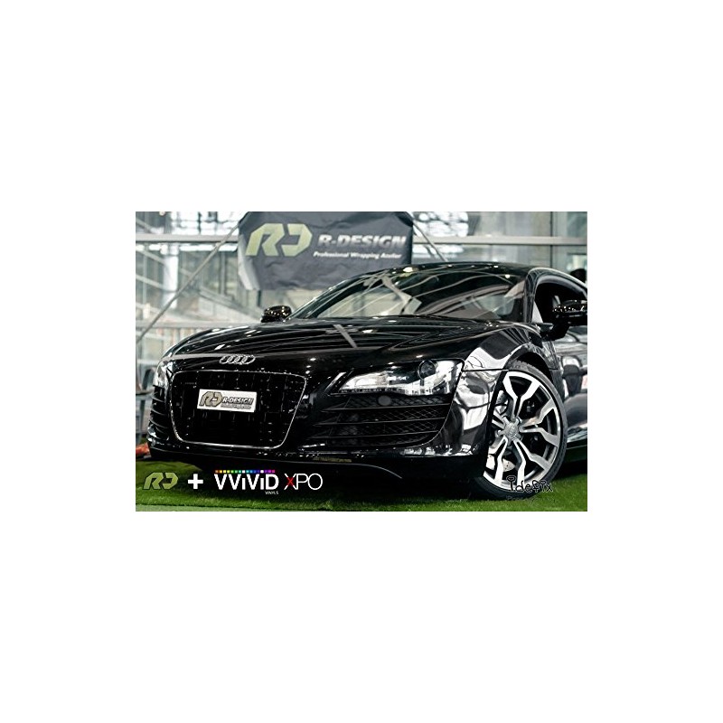 VViViD Black High Gloss Realistic Paint-Like Microfinish Vinyl Wrap Roll