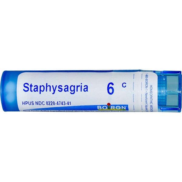 Staphysagria 6C Homeopathic Medicine to Promote Healing of Surgical Wounds (80 Pellets)