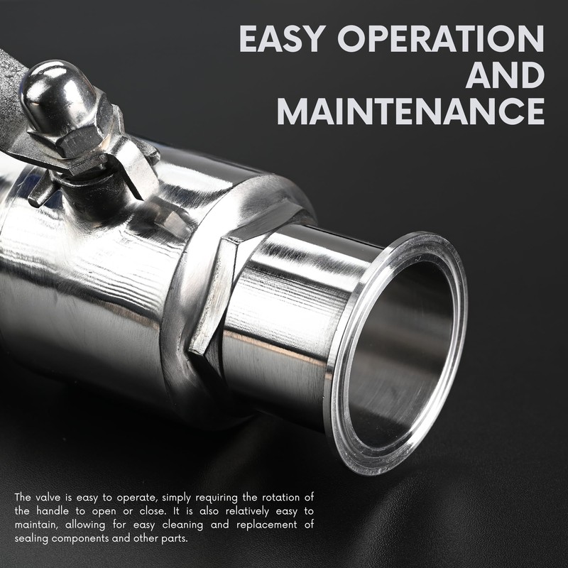 2" Tri-Clamp Ball Valve for home brewing, Stainless Steel 304,