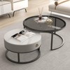 Jerry & Maggie Ø 27.5" Tempered Glass Coffee Tables for