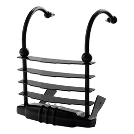 TCT-MOTORPARTS Black Rear Bumper Cheese Grater Grills Fit For Harley Heritage Springers 97-03