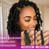 Geogroket Afro Kinkys Bulk Human Hair for Permanent Micro Locs/Twists/Braids/Repair