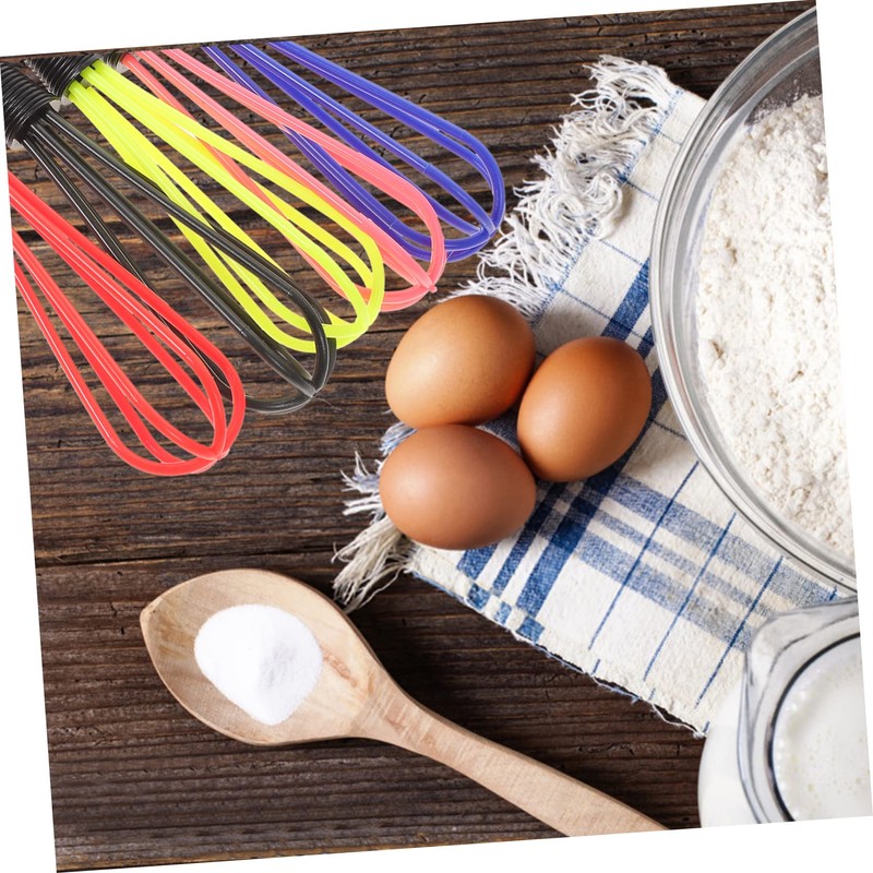 FOMIYES 5-pack Random Plastic Salon Hairdresser Dye Whisk Stirrer for