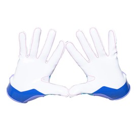 MASSOV EVO2 Football Gloves – Sticky Grip ProTac Palms, Breathable Mesh Fit, SFIA – Adult Football Gloves - Mens, Large, Cotton Candy Color