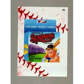 2016 Wacky Packages Baseball Series Lace Parallel "NASHVILLE EARPLUGS" #70