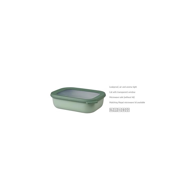 Mepal Circular Rectangle 3 Piece Set Low Nordic Blue Mepal