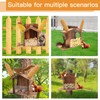 Squirrel Feeder, Wood Squirrel Feeders for Outside Winter, Wooden Chipmunk