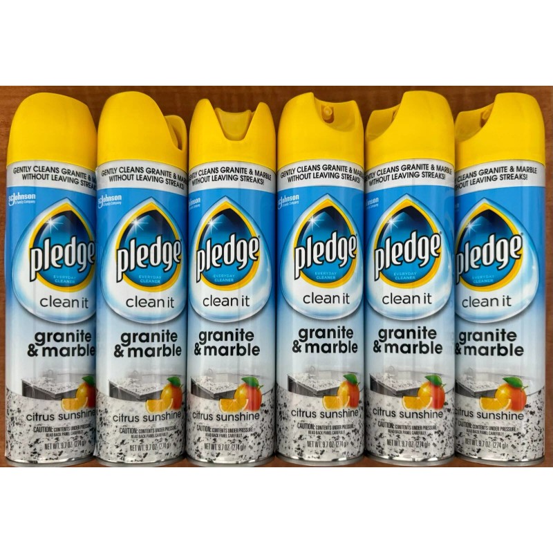 Pledge 6 Pledge Everyday Cleaner Clean It Granite & Marble