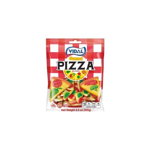 Vidal Pizza Slices Gummi Candy, 3.5 ounce Bag