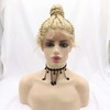 xiweiya Light Blonde Lace Front Wig Dutch Braided Wig 8xTwist